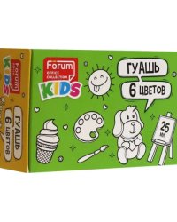 Гуашь Kids, 6 цветов, 25 мл