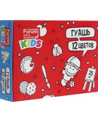 Гуашь Kids, 12 цветов, 25 мл