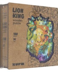 Деревянный пазл с двухслойной крышкой Король Лев, 180 деталей