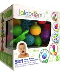 Игрушка развивающая Lalaboom, бусины-защелки, 48 предметов