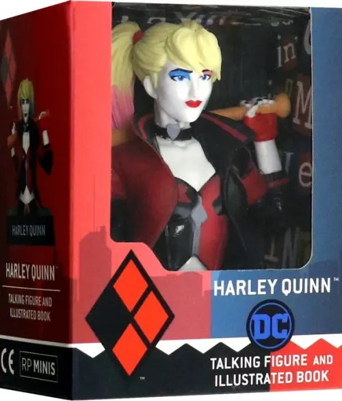 Harley Quinn Talking Figure and Illustrated Book