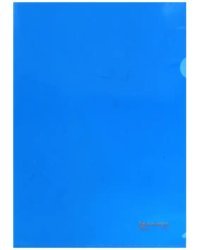 Папка-уголок жесткая, синяя (0,15 мм) (221642)