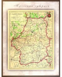 Карта-ретро Тульской губернии на 1902 г.