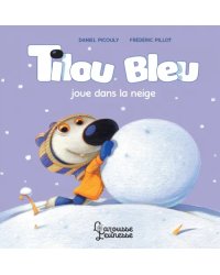 Tilou bleu joue dans la neige