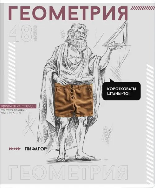 Тетрадь предметная Яркие детали. Геометрия, 48 листов, клетка