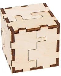 Деревянный конструктор-головоломка кубик Cube 3D puzzle