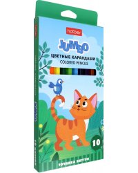 Карандаши цветные Jumbo. На полянке, 10 цветов