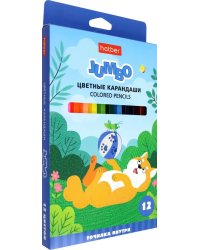 Карандаши цветные Jumbo. На полянке, 12 цветов