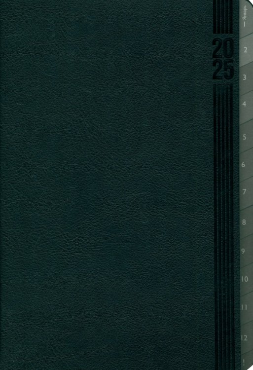 Еженедельник датированный на 2025 год Буйвол. Чёрный, 80 листов, А5