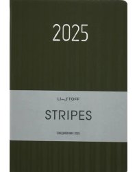 Ежедневник датированный на 2025 год Stripes. Хаки, 176 листов, А5