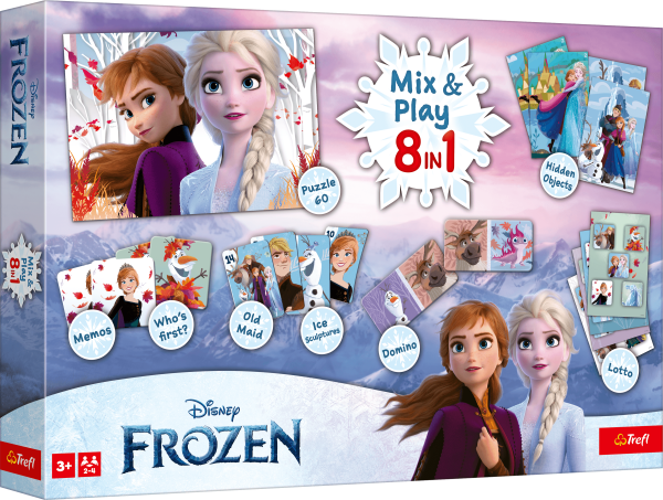 TREFL FROZEN 8in1 Mix&play набор настольных игр