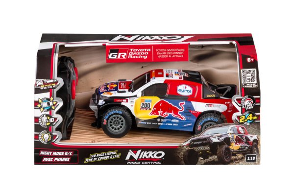 NIKKO Dakar Toyota Gazoo Racing - Al-Attiyah, машинка на радиоуправлении, масштаб 1:18