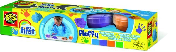 SES Мои первые пальчиковые краски Fluffy, 4 цвета