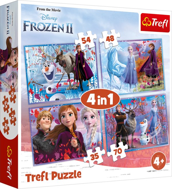 TREFL FROZEN Комплект пазлов 4в1 Ледяное сердце 2