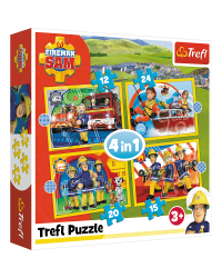 TREFL FIREMAN SAM Комплект пазлов 4в1 Пожарник Сэм