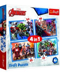 TREFL AVENGERS Комплект пазлов 4в1 Мстители