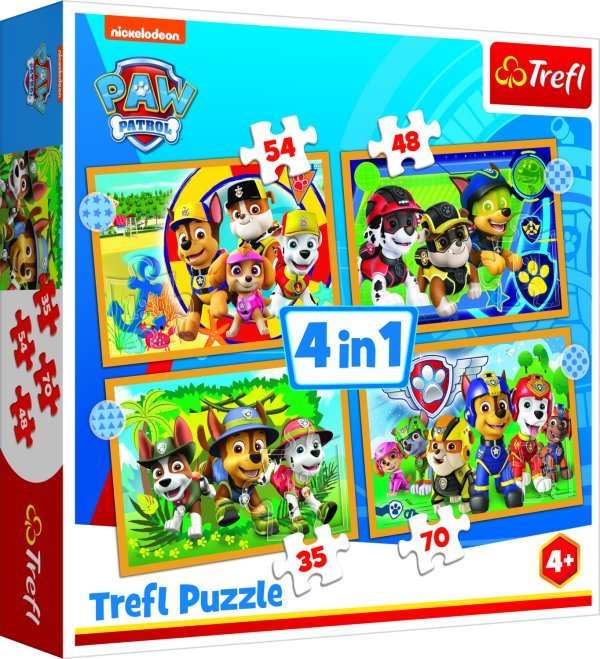 TREFL PAW PATROL Комплект пазлов Щенячий патруль 4в1