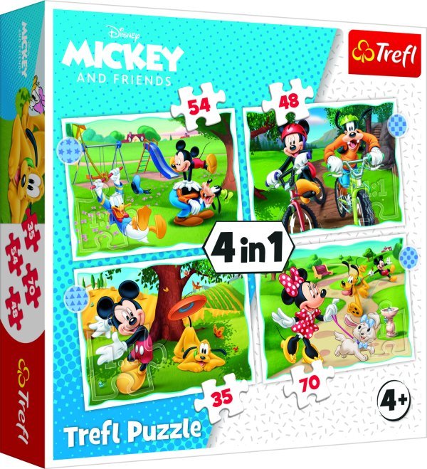 TREFL DISNEY Комплект пазлов 4в1 Микки-Маус