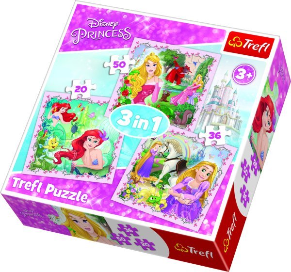 TREFL DISNEY PRINCESS Комплект пазлов 3в1 Принцессы