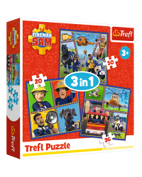 TREFL FIREMAN SAM Комплект пазлов 3в1 Пожарник Сэжм