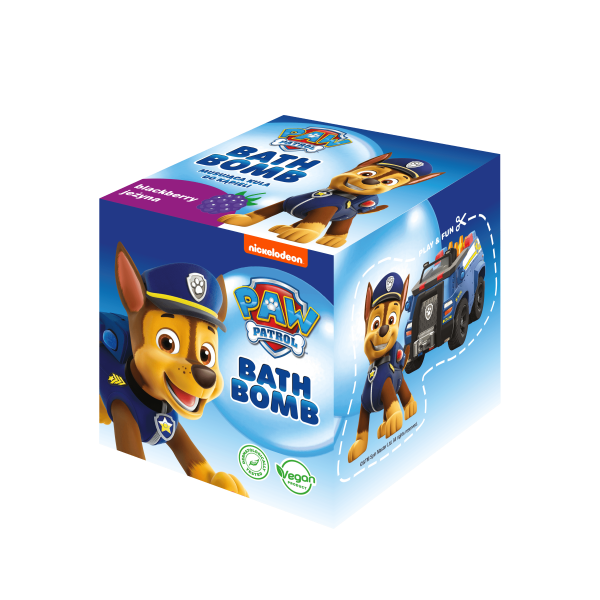 PAW PATROL Бомбочка для ванны 165 г, Чейз, ежевика