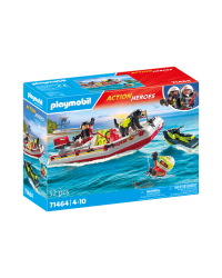 PLAYMOBIL ACTION HEROES Fireboat with Aqua Scooter 71464