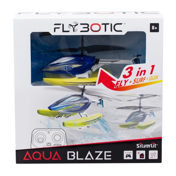 FLYBOTIC вертолёт на радтоуправлении Aqua Blaze, 22см