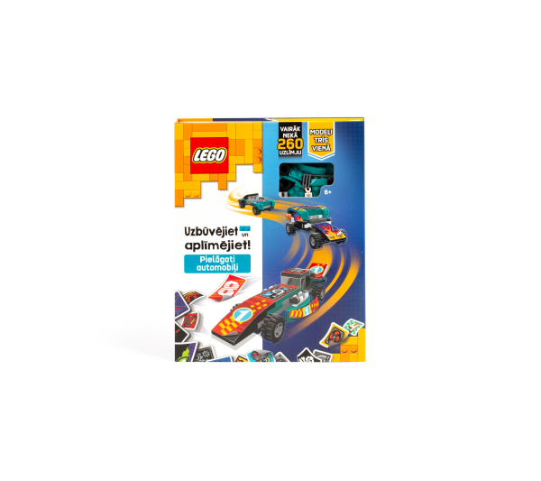 LEGO ICONIC Наклейки и конструктор "Машинки" (50 деталей) (на лат.языке)