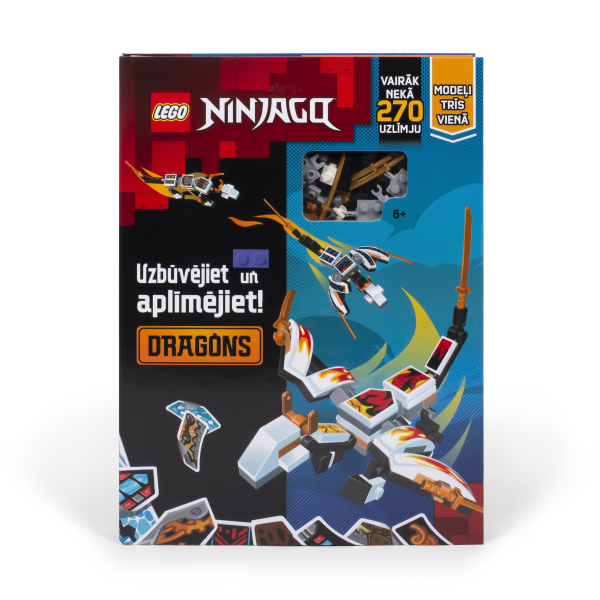 LEGO NINJAGO Книжка с наклейками "Собирай и наклеивай: Ninjago Драконы" (на лат. языке)