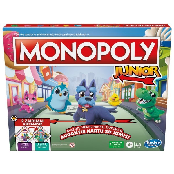 MONOPOLY Настольная игра Junior 2 Games In 1, (на литовском языке)