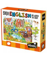 HEADU Развивающая игра Easy English 100 слов ферма